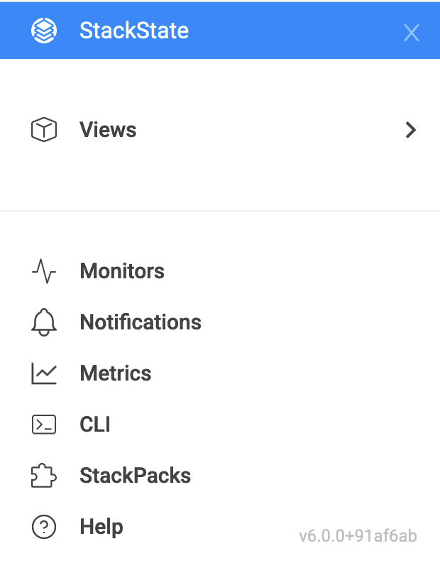 StackState menu for stackstate-k8s-troubleshooter